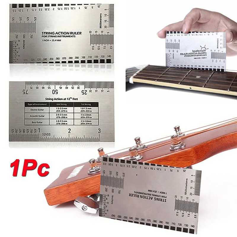 String Action Gauge Ruler Guide Setup Guitar Measuring Fork Bass Luthier Tool nut height Guitar Measuring Ruler
String Action Gauge Ruler Guide Setup Guitar Measuring Fork Bass Luthier Tool nut height Guitar Measuring Ruler