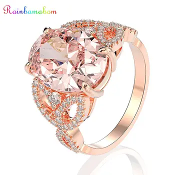 Rainbamabom Romantic 925 Sterling Silver Created Moissanite Morganite Gemstone Wedding Engagement Ring Fine Jewelry Wholesale
Rainbamabom Romantic 925 Sterling Silver Created Moissanite Morganite Gemstone Wedding Engagement Ring Fine Jewelry Wholesale