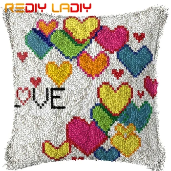 Latch Hook Kits Make Your Own Cushion Colorful Love Pre-Printed Canvas Crochet Pillow Case Latch Hook Cushion Cover Art & Crafts
Latch Hook Kits Make Your Own Cushion Colorful Love Pre-Printed Canvas Crochet Pillow Case Latch Hook Cushion Cover Art & Crafts