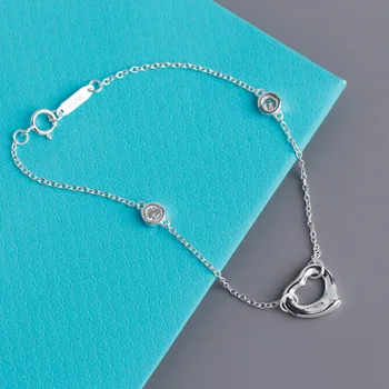 TSHOU243 Woman silver round crystal bracelet hollow heart shaped silver bracelet
TSHOU243 Woman silver round crystal bracelet hollow heart shaped silver bracelet