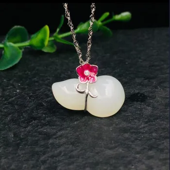 Natural Hetian Jade Gourd Pendant Drop Enchase hand-carved flowers Lucky Amulet FuLu Pendant Necklace For Women Men Jewelry
Natural Hetian Jade Gourd Pendant Drop Enchase hand-carved flowers Lucky Amulet FuLu Pendant Necklace For Women Men Jewelry