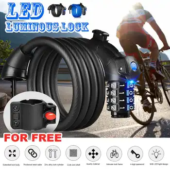 1.5M Universal Bike Lock Anti Theft Bicycle Accessories Security Bicycle Cable Lock LED Luminous Lock MTB Road Motorcycle Bike
1.5M Universal Bike Lock Anti Theft Bicycle Accessories Security Bicycle Cable Lock LED Luminous Lock MTB Road Motorcycle Bike