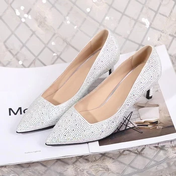 Shoes For Women Designer Luxury Brand High Heels Pumps Summer Fashion Wedding Praty Black Rhinestone Pumps Women Quality Shoes
Shoes For Women Designer Luxury Brand High Heels Pumps Summer Fashion Wedding Praty Black Rhinestone Pumps Women Quality Shoes