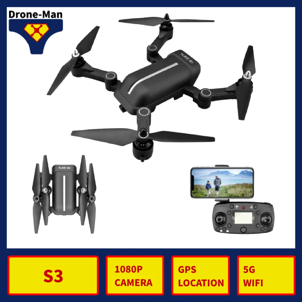 RC Quadcopter S3 Drone GPS 1080P HD Camera 5G WIFI FPV Surround Flight Foldable Selfie Drones Professional 400m Long Distance
RC Quadcopter S3 Drone GPS 1080P HD Camera 5G WIFI FPV Surround Flight Foldable Selfie Drones Professional 400m Long Distance
