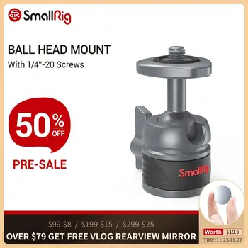 SmallRig Ball Head Mount For Small DSLRs, Mirrorless & Action Cameras With 1/4"-20 Screw & 1/4"-20 Thread- 2796
SmallRig Ball Head Mount For Small DSLRs, Mirrorless & Action Cameras With 1/4"-20 Screw & 1/4"-20 Thread- 2796