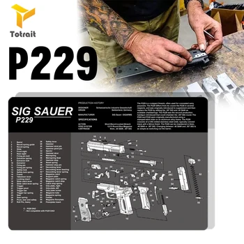 Totrait SIG P229 Gun Cleaning Rubber Mat With Parts Diagram Instructions Armorers Bench Mat Mouse Pad for P226
Totrait SIG P229 Gun Cleaning Rubber Mat With Parts Diagram Instructions Armorers Bench Mat Mouse Pad for P226