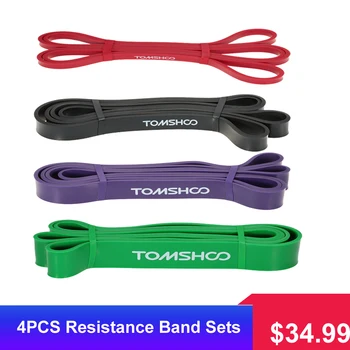 TOMSHOO 4PCS Workout Loop Band Pull Up Assist Band Stretch Resistance Band Powerlifting Bodybuilding Yoga Exercise Fitness Band
TOMSHOO 4PCS Workout Loop Band Pull Up Assist Band Stretch Resistance Band Powerlifting Bodybuilding Yoga Exercise Fitness Band
