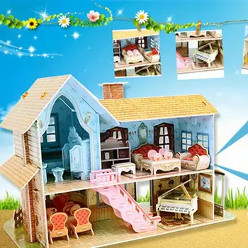 3D Three-dimensional Puzzle Toy LED Luminous Creative Nordic Villa Paper Model Children DIY Hand-assembled Jigsaw Toys
3D Three-dimensional Puzzle Toy LED Luminous Creative Nordic Villa Paper Model Children DIY Hand-assembled Jigsaw Toys