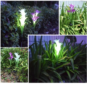 Solar Power Lily Flower LED Light Stake Lamp for Garden Lawn Path Yard Outdoor Night Lights New Party Decor Animal Lights
Solar Power Lily Flower LED Light Stake Lamp for Garden Lawn Path Yard Outdoor Night Lights New Party Decor Animal Lights