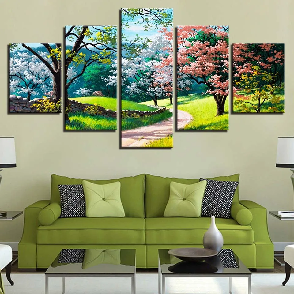 No Framed Canvas 5Pcs Flower Tree Spring Scenery Wall Art Posters Pictures Home Decor Paintings Decorations
No Framed Canvas 5Pcs Flower Tree Spring Scenery Wall Art Posters Pictures Home Decor Paintings Decorations