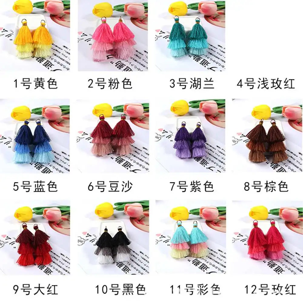 2pcs/lot 3.5cm 3 Layers Design Mini Silky Tassels Colorful Small Tassels for diy bracelet necklace Key Chain making Supplies
2pcs/lot 3.5cm 3 Layers Design Mini Silky Tassels Colorful Small Tassels for diy bracelet necklace Key Chain making Supplies