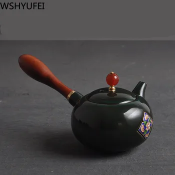 New style Ceramic wood handle teapot Anti-scalding heat Tea set tea set teapot Household drinking utensils WSHYUFEI
New style Ceramic wood handle teapot Anti-scalding heat Tea set tea set teapot Household drinking utensils WSHYUFEI