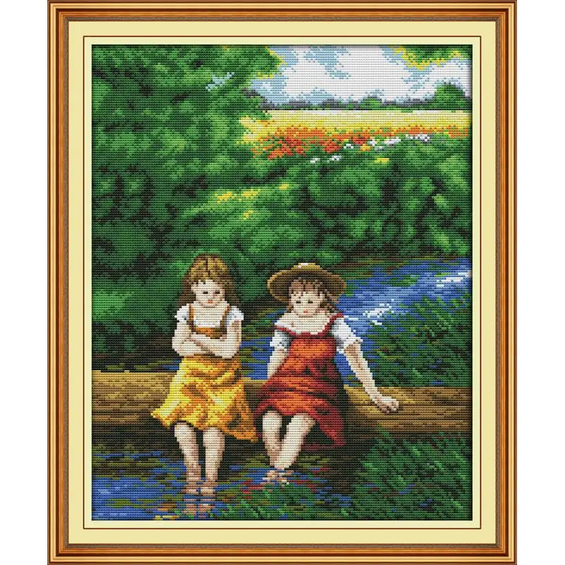 Набор для вышивки сделай сам из хлопчатобумажной ткани|counted cross stitch kits|printed stitchprinted