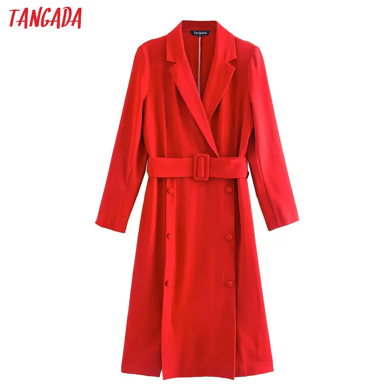 Tangada women elegant red blazer dress with slash buttons long sleeve 2020 korean fashion office lady midi dresses vestido XN435
Tangada women elegant red blazer dress with slash buttons long sleeve 2020 korean fashion office lady midi dresses vestido XN435