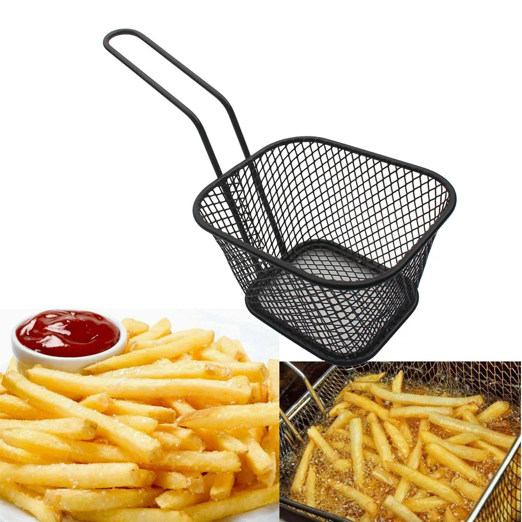 Stainless Steel Mini Frying Basket Fryer Strainer Kitchen Cooking Chef Baskets Colander Tool French Fries Basket #T10
Stainless Steel Mini Frying Basket Fryer Strainer Kitchen Cooking Chef Baskets Colander Tool French Fries Basket #T10