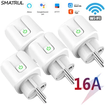 SMATRUL 16A Tuya WiFi Socket Adaptor EU Plug Outlet Smart Life APP Voice Timer Google Home Amazon Alexa Light Wall Power Monitor
SMATRUL 16A Tuya WiFi Socket Adaptor EU Plug Outlet Smart Life APP Voice Timer Google Home Amazon Alexa Light Wall Power Monitor