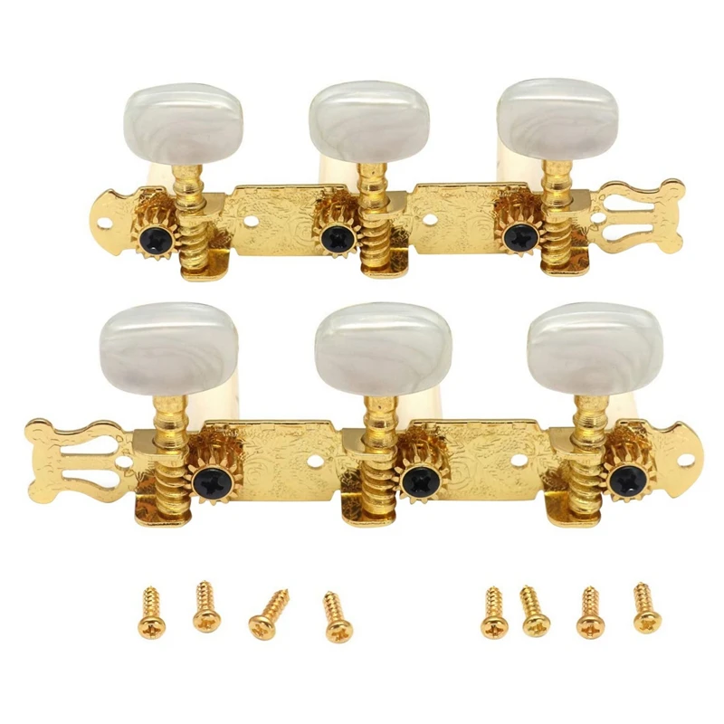2Pcs Guitar Tuning Pegs Gold Plated Machine Heads Tuning Keys Tuners Single Hole for Classical Guitar 3L 3R
2Pcs Guitar Tuning Pegs Gold Plated Machine Heads Tuning Keys Tuners Single Hole for Classical Guitar 3L 3R