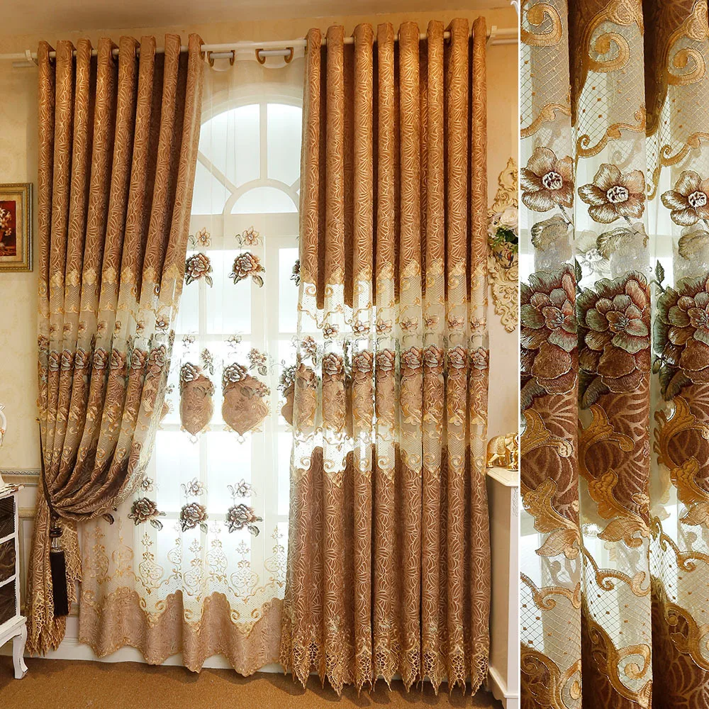 Luxury Curtain Living Room Half Shade Embroidered Curtains for Bedroom European Style Curtains Valance Window
Luxury Curtain Living Room Half Shade Embroidered Curtains for Bedroom European Style Curtains Valance Window