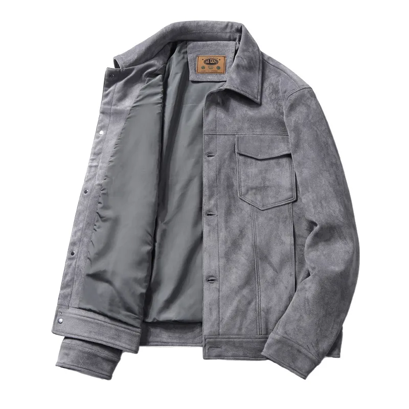 Men Bomber Jacket Spring and Autumn Jacket Men's Thin Suede Jacket Men's Retro Overalls Plus Size Clothes
Men Bomber Jacket Spring and Autumn Jacket Men's Thin Suede Jacket Men's Retro Overalls Plus Size Clothes