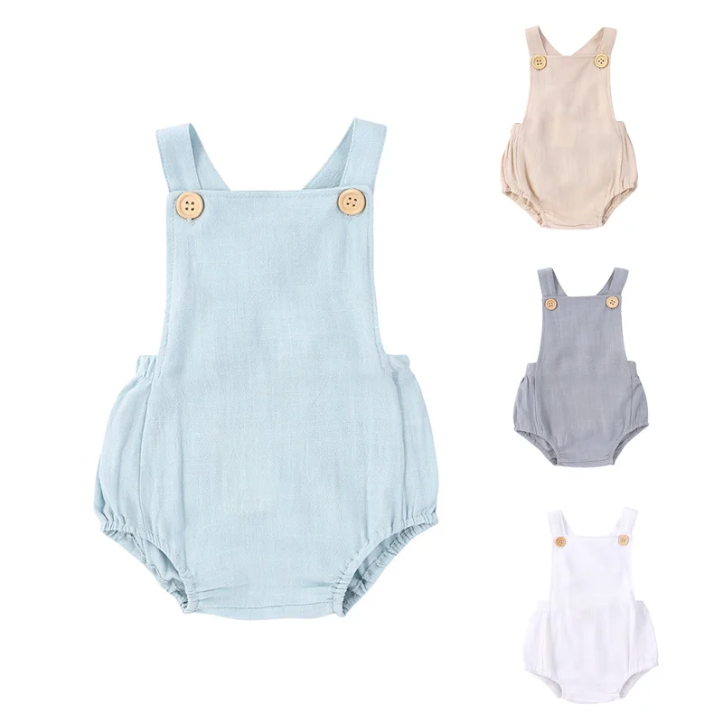 Summer Baby Clothes Cotton Linen Baby Girl Boy Romper Sleeveless Romper Jumpsuit One-Piece For Newborn Baby Clothes 0-24 months
Summer Baby Clothes Cotton Linen Baby Girl Boy Romper Sleeveless Romper Jumpsuit One-Piece For Newborn Baby Clothes 0-24 months