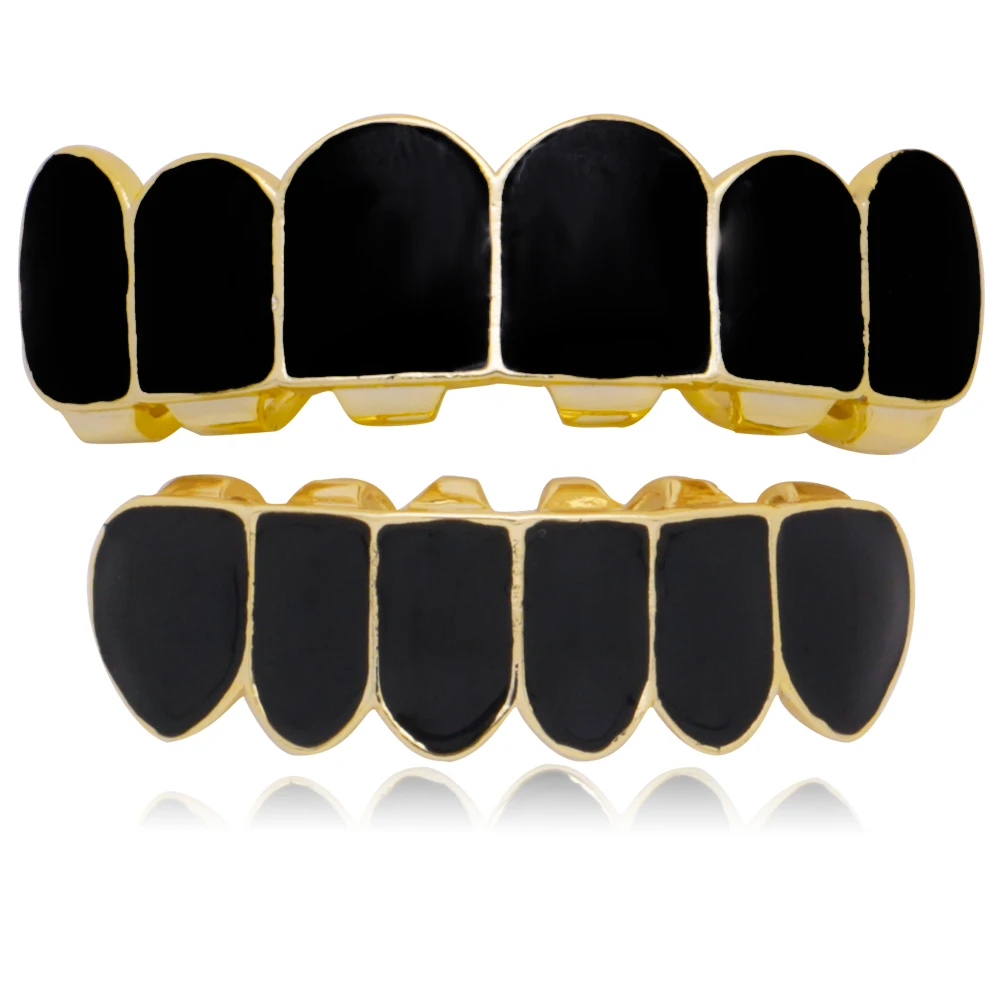 fashion personalized Black Teeth Grillz Top & Bottom Grills Dental Tooth Halloween Vampire Teeth Caps Cosply Jewelryaccessories
fashion personalized Black Teeth Grillz Top & Bottom Grills Dental Tooth Halloween Vampire Teeth Caps Cosply Jewelryaccessories