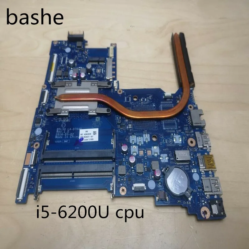 Для HP 15 ay ноутбук материнская плата Встроенная видеокарта i5 6200U Процессор la d704p 100%