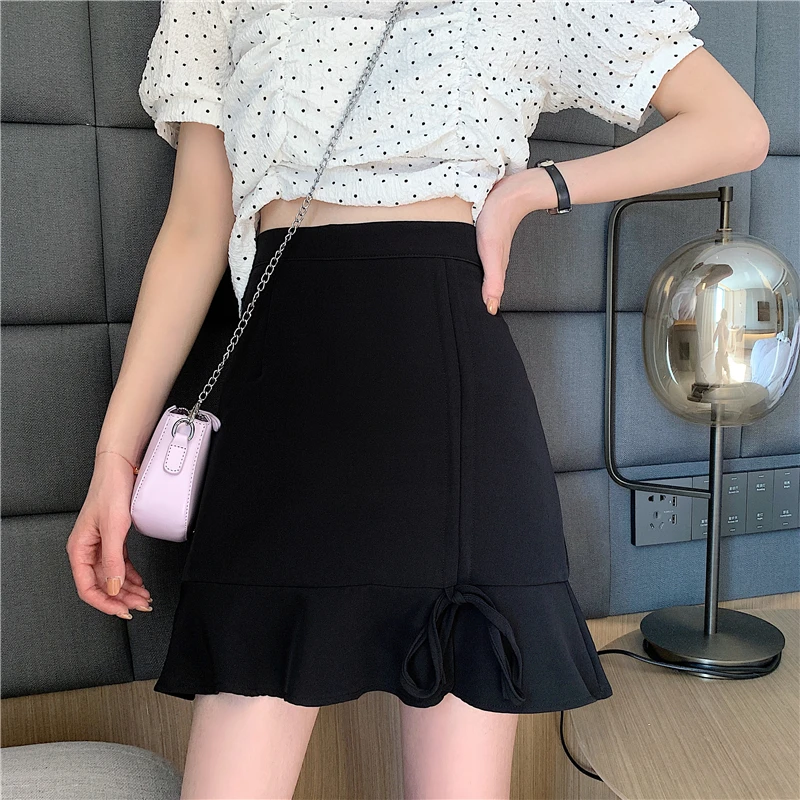 Skirts Women Irregular Pleated Drawstring Solid Chic Leisure Womens Mini Skirt Korean Style All-match Sexy Ruffle Sheath Fashion
Skirts Women Irregular Pleated Drawstring Solid Chic Leisure Womens Mini Skirt Korean Style All-match Sexy Ruffle Sheath Fashion