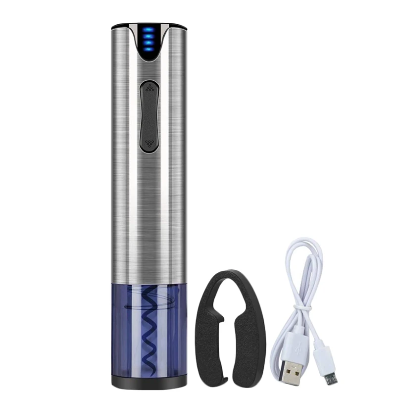 Electric Wine Opener Rechargeable Automatic Corkscrew Wine Bottle Opener With Foil Cutter & Usb Charging Cable Stainless Steel
Electric Wine Opener Rechargeable Automatic Corkscrew Wine Bottle Opener With Foil Cutter & Usb Charging Cable Stainless Steel