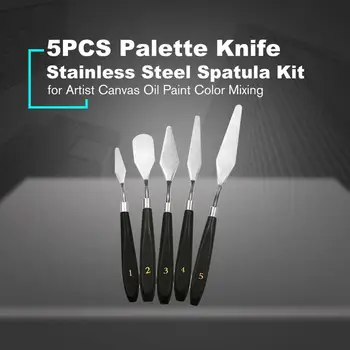 5PCS Painting Knife Set Palette Knife Stainless Steel Spatula Kit for Artist Canvas Oil Paint Color Mixing Painting Tool Set
5PCS Painting Knife Set Palette Knife Stainless Steel Spatula Kit for Artist Canvas Oil Paint Color Mixing Painting Tool Set