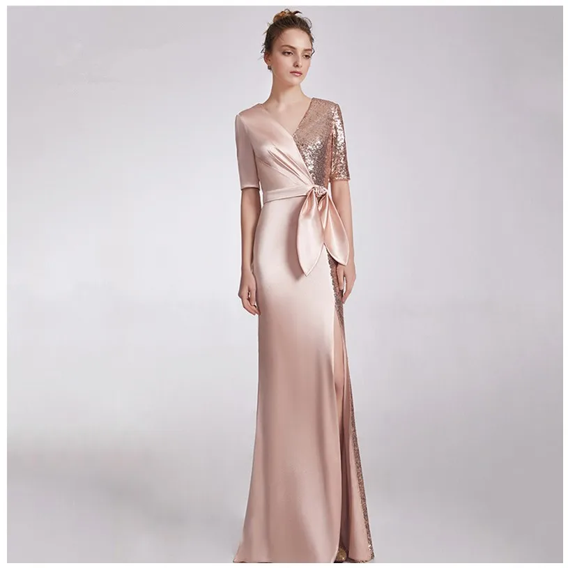 Sexy Sequins Satin Splicing Back Zipper Split Mermaid Evening Dress Formal Gowns Robe De Soiree Cheongsam Vestidos Size XS-3XL
Sexy Sequins Satin Splicing Back Zipper Split Mermaid Evening Dress Formal Gowns Robe De Soiree Cheongsam Vestidos Size XS-3XL