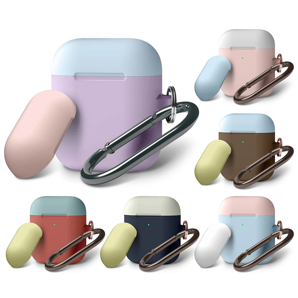 For Apple Airpods Bluetooth Headset 1 2 Double Cap Liquid Silicone Cover Split Metal Hook Protective Cases Earphone Accessories
For Apple Airpods Bluetooth Headset 1 2 Double Cap Liquid Silicone Cover Split Metal Hook Protective Cases Earphone Accessories