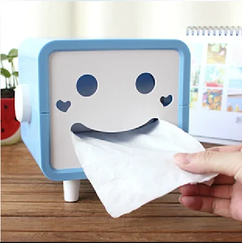 JM DIY cute cartoon smiling face square rotatable tissue box rectangular paper extraction storage box toilet paper roll holder
JM DIY cute cartoon smiling face square rotatable tissue box rectangular paper extraction storage box toilet paper roll holder