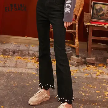 ELFSACK Blue Solid Pearls Beaded Washed Casual Woman Jeans 2020 Spring Black Pure Irregular Hem Korean Ladies Daily Flare Pants
ELFSACK Blue Solid Pearls Beaded Washed Casual Woman Jeans 2020 Spring Black Pure Irregular Hem Korean Ladies Daily Flare Pants