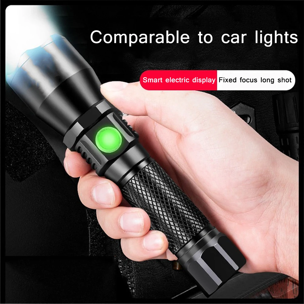 Powerful Aluminum Alloy L8 Led Flashlight Outdoor Torch Light Uses 18650 Battery Rechargeable Flashlight Charging Display Lamp
Powerful Aluminum Alloy L8 Led Flashlight Outdoor Torch Light Uses 18650 Battery Rechargeable Flashlight Charging Display Lamp