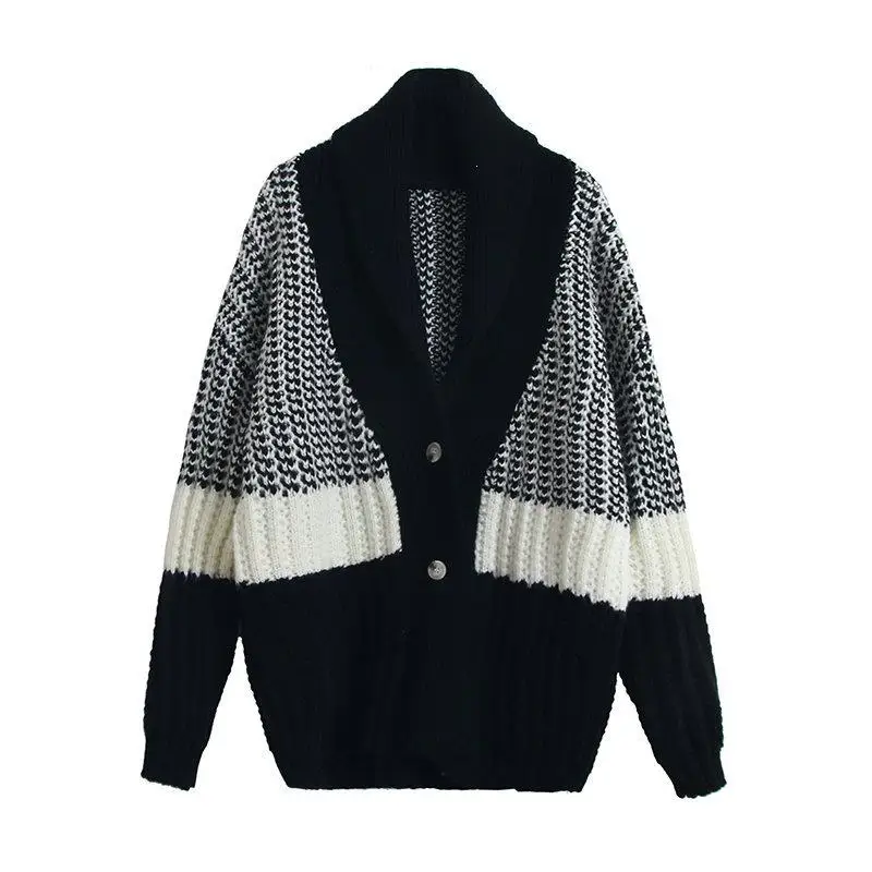 Women Sweater Cardigans Single Breated Officewar Jumpers Patchwork Plaid Sweater Elegant Cardigans Sueter Mujer
Women Sweater Cardigans Single Breated Officewar Jumpers Patchwork Plaid Sweater Elegant Cardigans Sueter Mujer