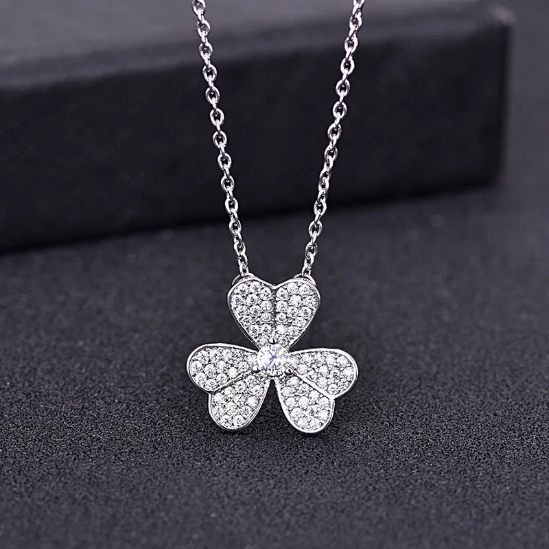 2019 Newest 925 Sterling Silver Link Chain Necklaces Crystal Rhinestone Clovers Pendant Necklaces Jewelry
2019 Newest 925 Sterling Silver Link Chain Necklaces Crystal Rhinestone Clovers Pendant Necklaces Jewelry