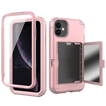 iPhone 11Promax 6 8 7 Plus x xr xsmax Front&Back Full Body Protection Case Cosmetic Mirror Card Slot PU Silicon Mobile Phone Bag
iPhone 11Promax 6 8 7 Plus x xr xsmax Front&Back Full Body Protection Case Cosmetic Mirror Card Slot PU Silicon Mobile Phone Bag