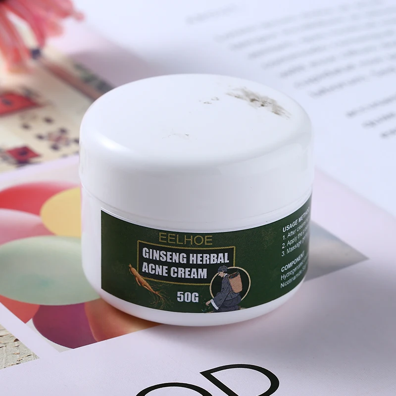 50g Anti-Acne Cream Acne Natural Ginseng Cream Treats inflammatory Pimple Blemishes Removal Decreasing Swelling
50g Anti-Acne Cream Acne Natural Ginseng Cream Treats inflammatory Pimple Blemishes Removal Decreasing Swelling