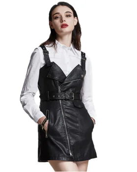 2020 New Spring Women Soft Pu Faux Leather Dress Turn-down Collar Sexy Slim Sash Zipper Retro Black Mini Dress Sundress 
2020 New Spring Women Soft Pu Faux Leather Dress Turn-down Collar Sexy Slim Sash Zipper Retro Black Mini Dress Sundress