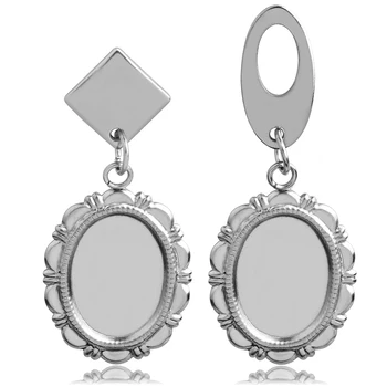 10pcs 13x18mm Tray Bezel Cabochon Earring Hook Blank Setting Round Pendant Ear Base Findings For DIY Glass Cameo Jewelry Making 
10pcs 13x18mm Tray Bezel Cabochon Earring Hook Blank Setting Round Pendant Ear Base Findings For DIY Glass Cameo Jewelry Making