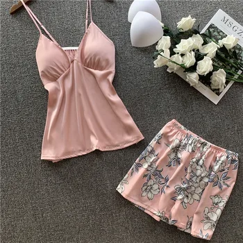 Lisacmvpnel 2020 Printing Ice Silk Pajamas Woman Imitate Real Silk Camisole Shorts Pajamas Twinset
Lisacmvpnel 2020 Printing Ice Silk Pajamas Woman Imitate Real Silk Camisole Shorts Pajamas Twinset
