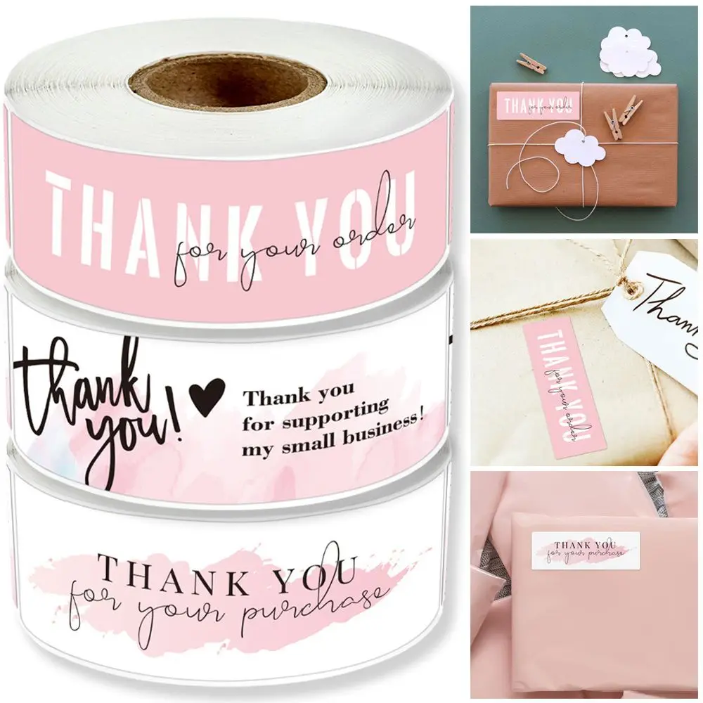 Pink Self-adhesive Small Business Party Supplies Packaging Decals Thank You Stickers For Your Orders Sealing Labels 
Pink Self-adhesive Small Business Party Supplies Packaging Decals Thank You Stickers For Your Orders Sealing Labels
