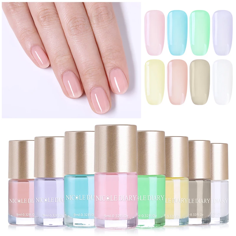 NICOLE DIARY 9ml Nail Polish Jelly Metallic Thermal Shiny Flakies Sequins Art Varnish | Красота и здоровье