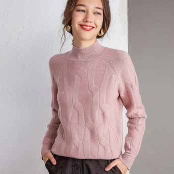 Smpevrg 100% pure wool women sweater female pullover long sleeve turtleneck pullover women sweater pull femme jumper knitted top
Smpevrg 100% pure wool women sweater female pullover long sleeve turtleneck pullover women sweater pull femme jumper knitted top