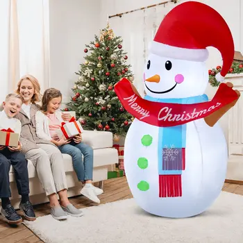 6FT Christmas Inflatable Snowman LED Light Air Blown Up Model For Xmas Yard Park Party Decoration Christmas Decorations US Plug
6FT Christmas Inflatable Snowman LED Light Air Blown Up Model For Xmas Yard Park Party Decoration Christmas Decorations US Plug