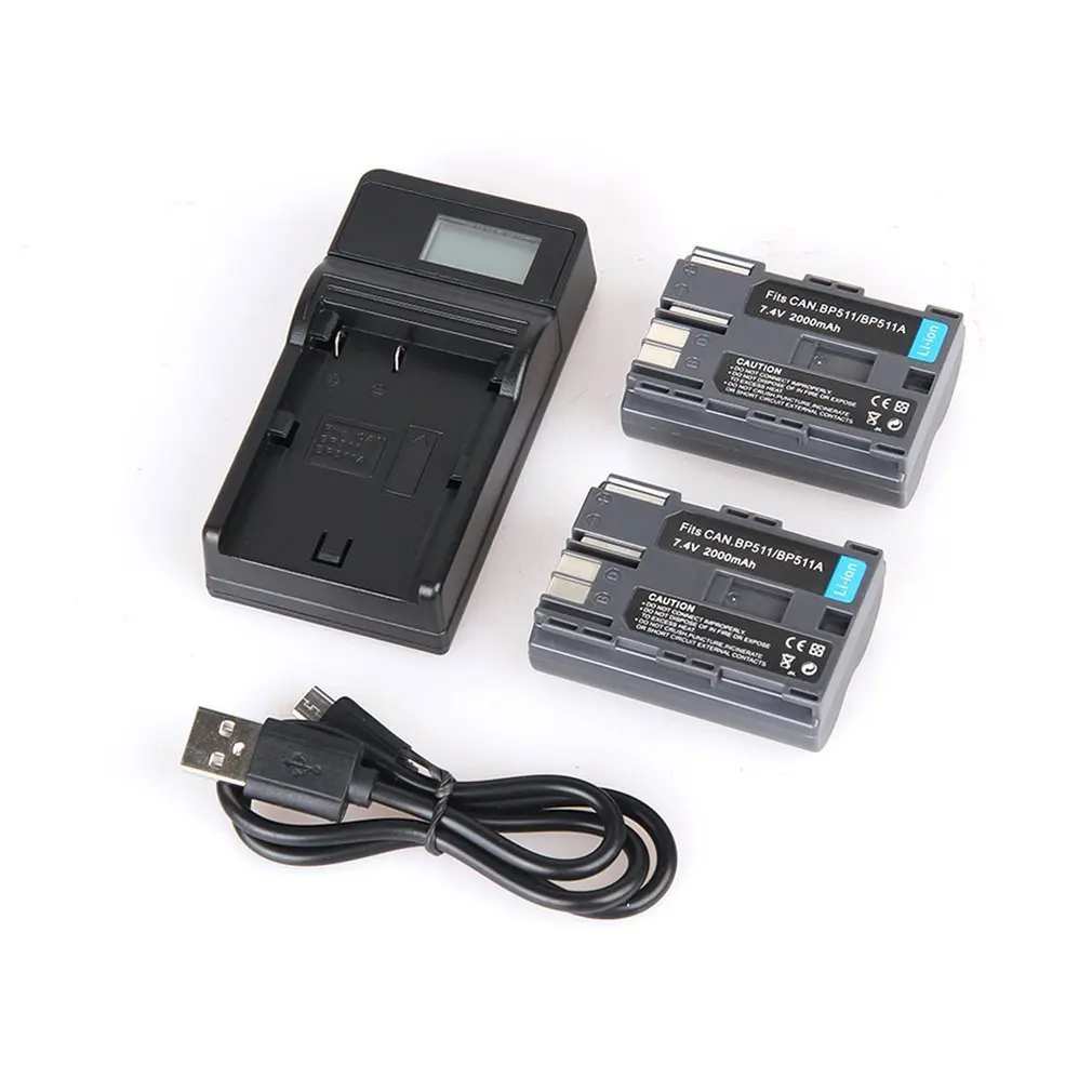 2pcs Camera Batteries + LCD Camera Battery Travel Charger with Single USB Port + USB Cable for BP-511 Camera
2pcs Camera Batteries + LCD Camera Battery Travel Charger with Single USB Port + USB Cable for BP-511 Camera