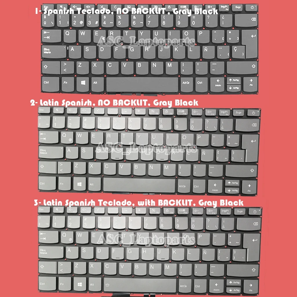 

New Latin Spanish Teclado Keyboard For Lenovo S145-14IIL V145-14AST V14-ada S145-14IKB S145-14IML S145-14IWL BACKLIT