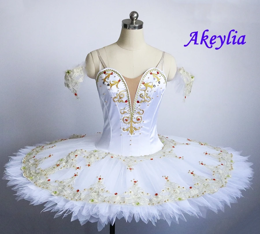 Professional Ballet Tutu White Gold Sleeping Beauty Performance Pancake tutus for women Classical Ballet Skirt Stage Costume
Professional Ballet Tutu White Gold Sleeping Beauty Performance Pancake tutus for women Classical Ballet Skirt Stage Costume