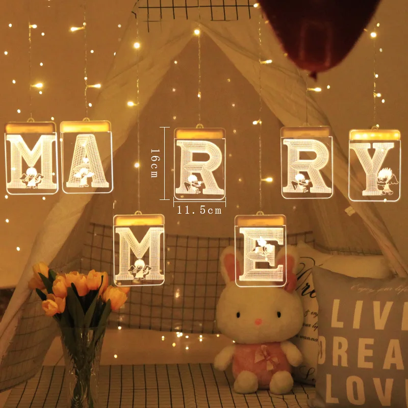 3D Luminous USB Interface Night Lamp LED Hanging Lighting String Party Decor Propose 'Marry Me' Love' Christmas Birthday Gift
3D Luminous USB Interface Night Lamp LED Hanging Lighting String Party Decor Propose 'Marry Me' Love' Christmas Birthday Gift