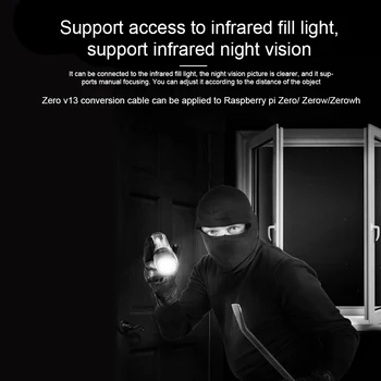 Night Vision Manual Drive Free Infrared Ray 1080P High Definition Multifunction 2592x1944 OV5647 Camera Module For Raspberry Pi
Night Vision Manual Drive Free Infrared Ray 1080P High Definition Multifunction 2592x1944 OV5647 Camera Module For Raspberry Pi